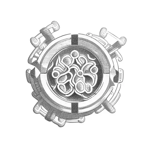 An Intricate Coffee Bean Surrounded By Barbells And Weights