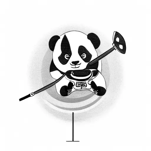 A Panda Playing A Game Controller Like A Musical Instrument