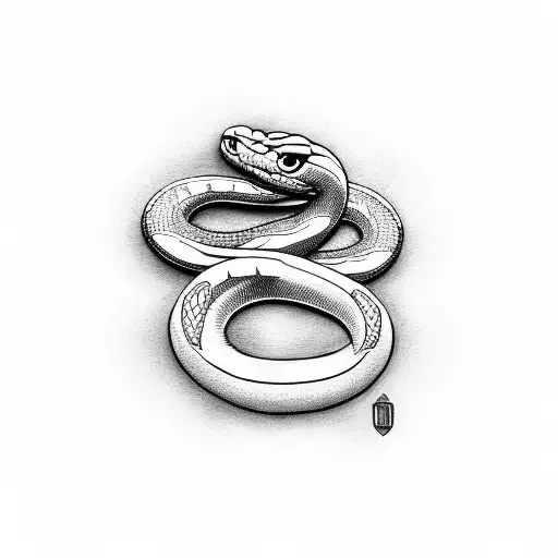 Snake Around A Knife