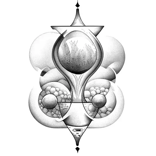 Hourglass Filled With Dimonads With A Big Cloudy Background