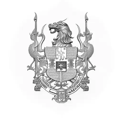 Czech Republic Coat Of Arms Symbol With Austrian Coat Of Arms Symbol