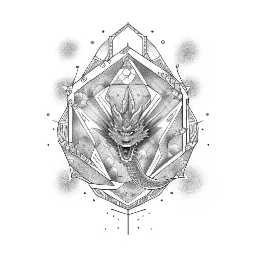 Dragon With Virgo Constellation