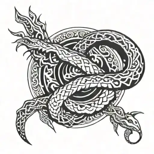 Neo Tribal Style With Snake