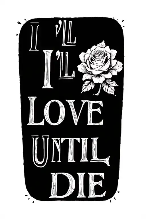 I'll Love Until I Die