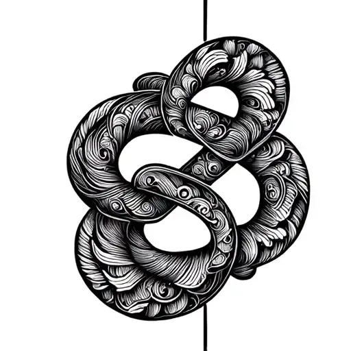 Infinity And Spiral Symbol Combined