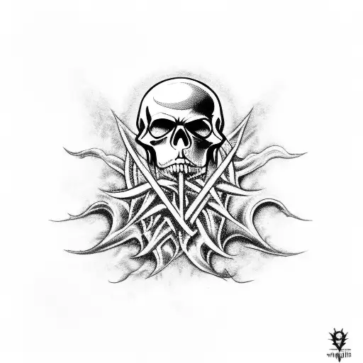 Electric Wizard Album Cover Featuring A Fiery Skull Surrounded By Black Candles