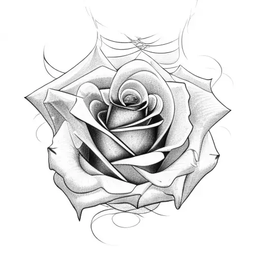 Rose With 4 Names In Banners