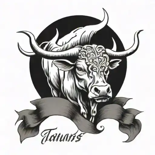 Taurus Bull Over The Left Chest Including The Date April 23Rd 2024