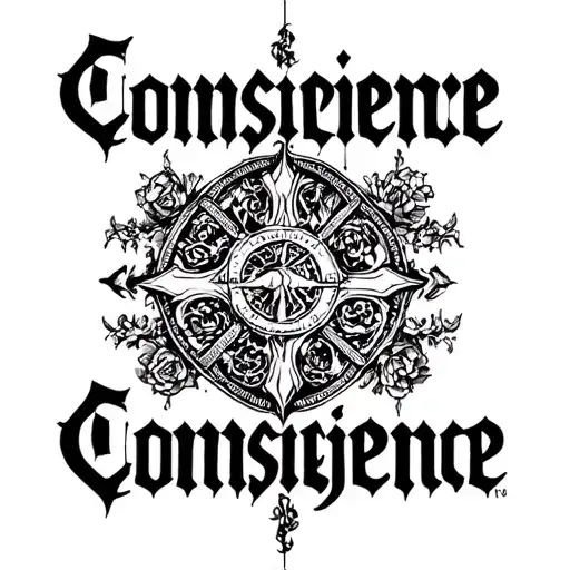 Gothic Style Inscription Conscience