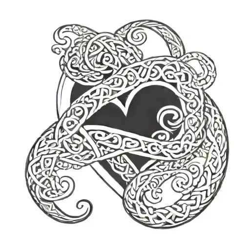 Infinity Symbol Heart Intertwined Symbolizing The Client's Love
