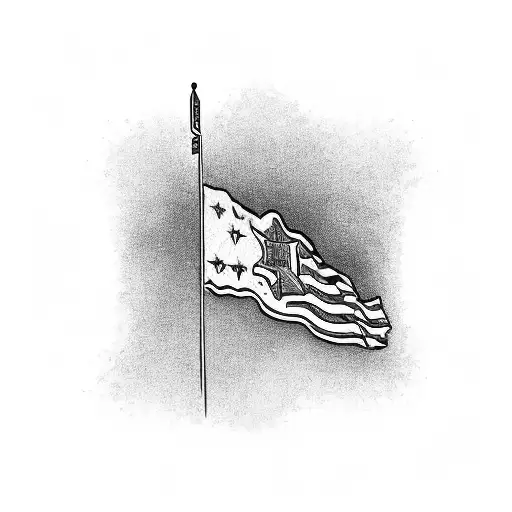 Motocross Jump With The Texas Flag As The Background