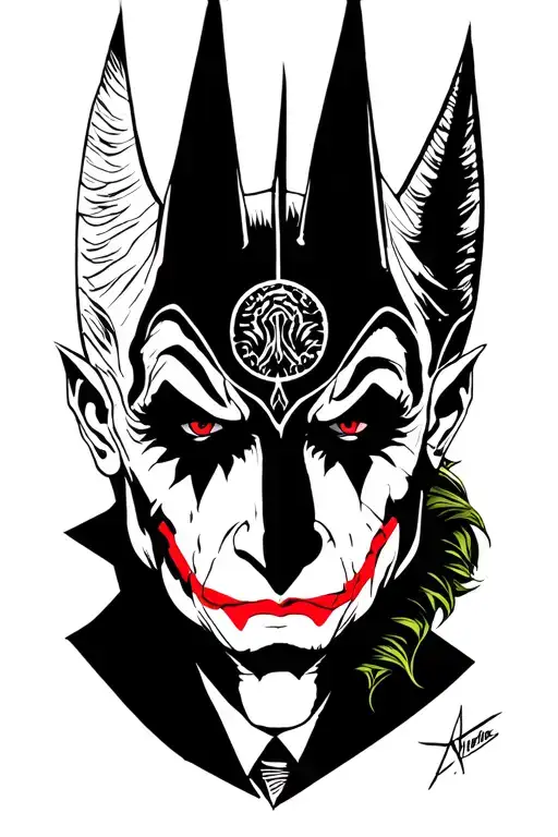 Anubis And The Joker Face Realistic