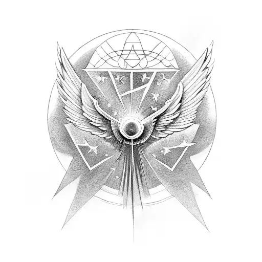 Star With Wings And Halo