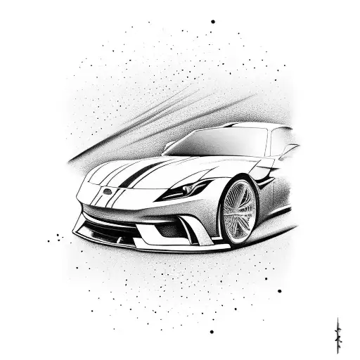A Sleek Sports Car Drifting Around A Sharp Corner