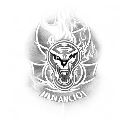 Inter Milan Biscione With Fire Breathing Onto Inter Milan Logo