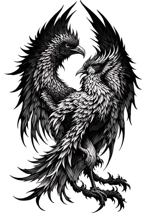 Phoenix Rising Norse Mythology Inspired