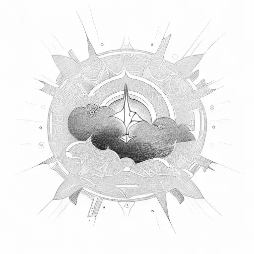 Faith Over Flaws With Surrounding Clouds And Rays Of Sunshine