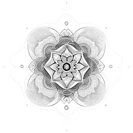 Floral Mandala For Forearm