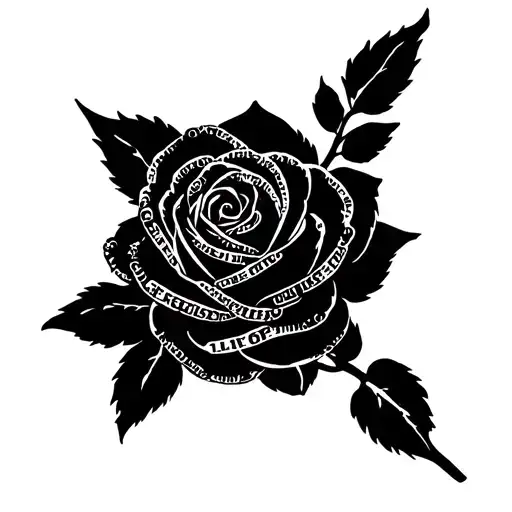 Bible Verse In A Chain Forming The Shape Of A Rose