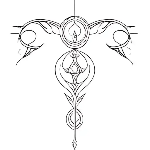 Detailed Spiritual Symbol Merging