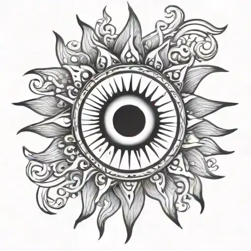 Sun With Eyeball In Center