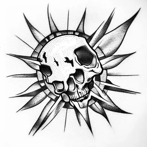 Skull And Sun And Cage