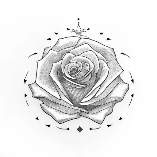 Minimal Rose And Crown