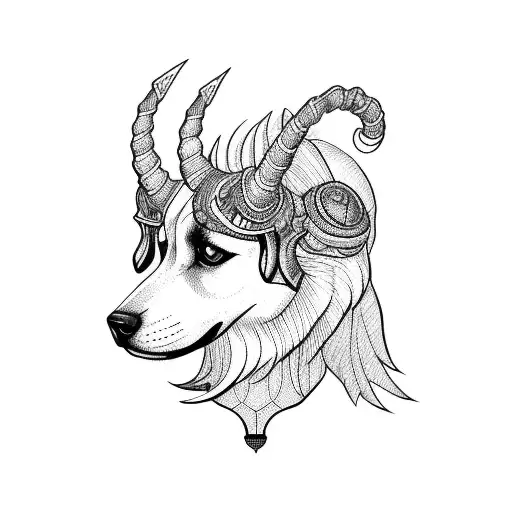 Capricorn Dog And Number 8