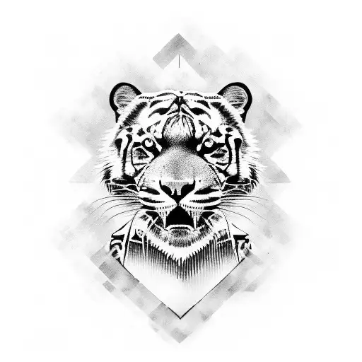 A Football Player Surrounded By A Pack Of Tigers