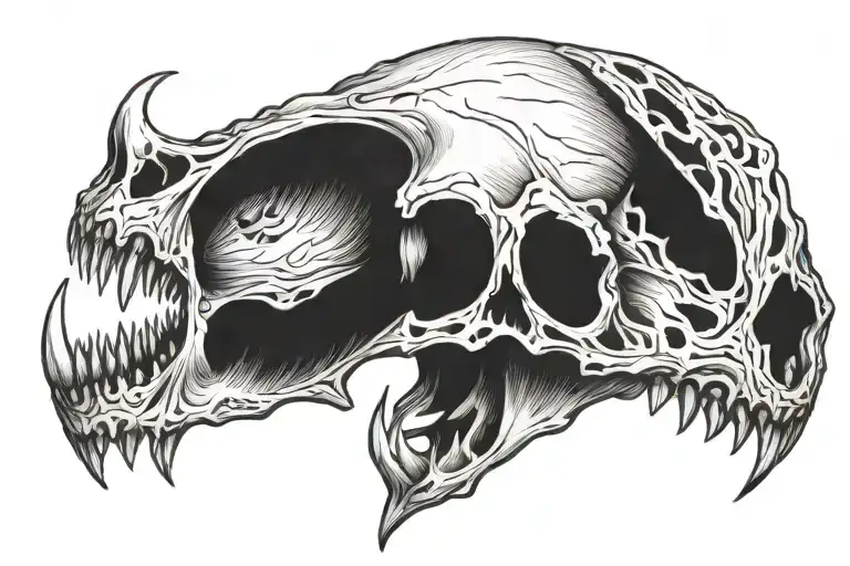 Animal Skull With Fangs