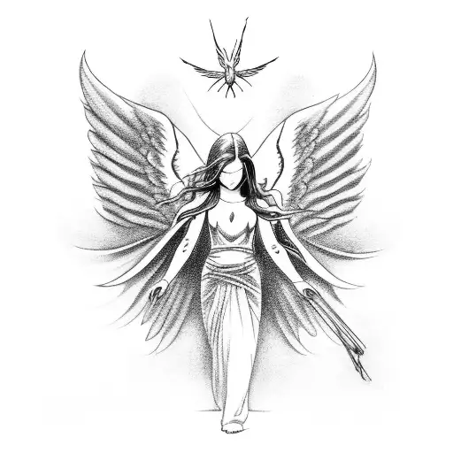 Angel With Oustretched Wings