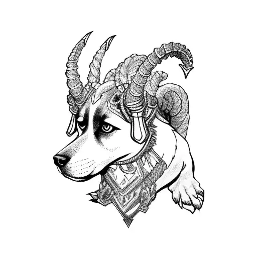 Capricorn Dog And Number 8