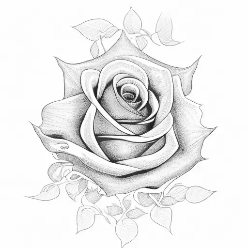 A Blue Rose Intertwined With A Sunflower