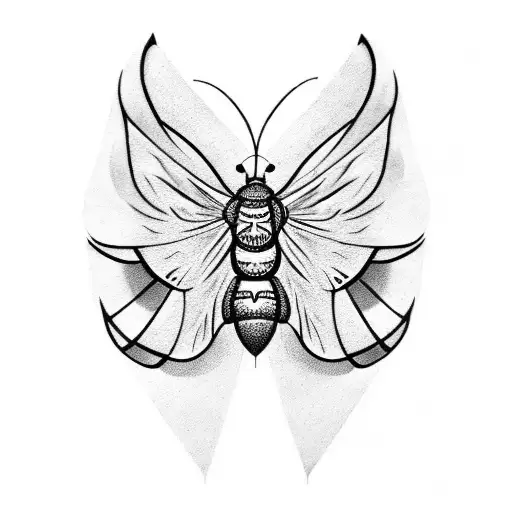 Heavy Dark Symetrical Moth