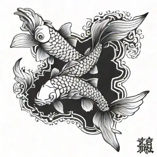 A Koi Fish Transforming Into A Majestic Pair Of Wings