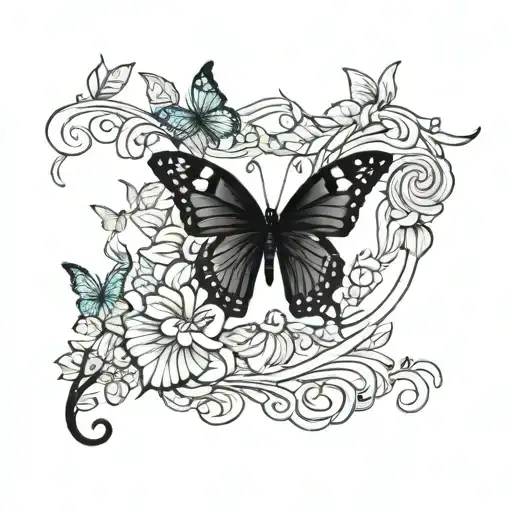 Butterfly Vines Snake Arm Sleeve