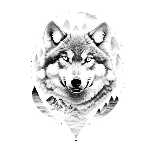 Alaska Scene With Wolf