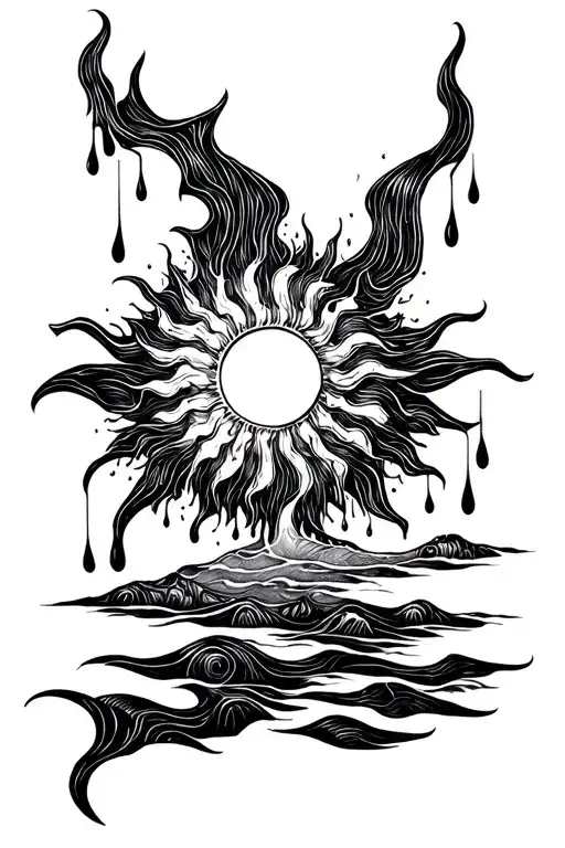 A Sun Melting Into Rain