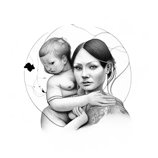 Mother And Child Embracing