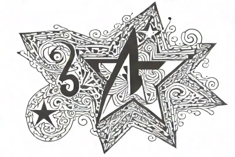 The Number 5 Inside A Star