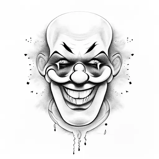 A Sinister Clown Face Emerging From A Cloud Of Smoke