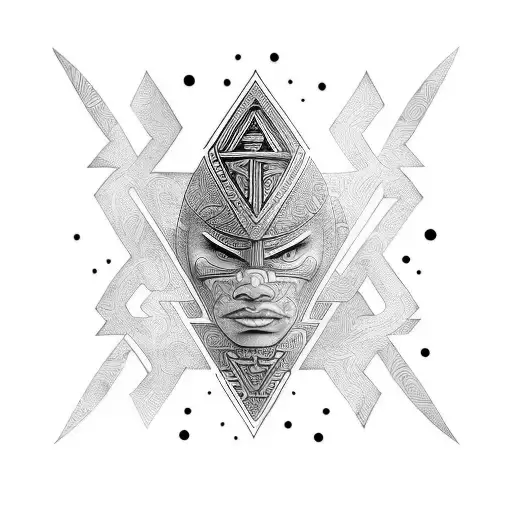 Maori Design With The Word Aleysha Hidden In The Skin