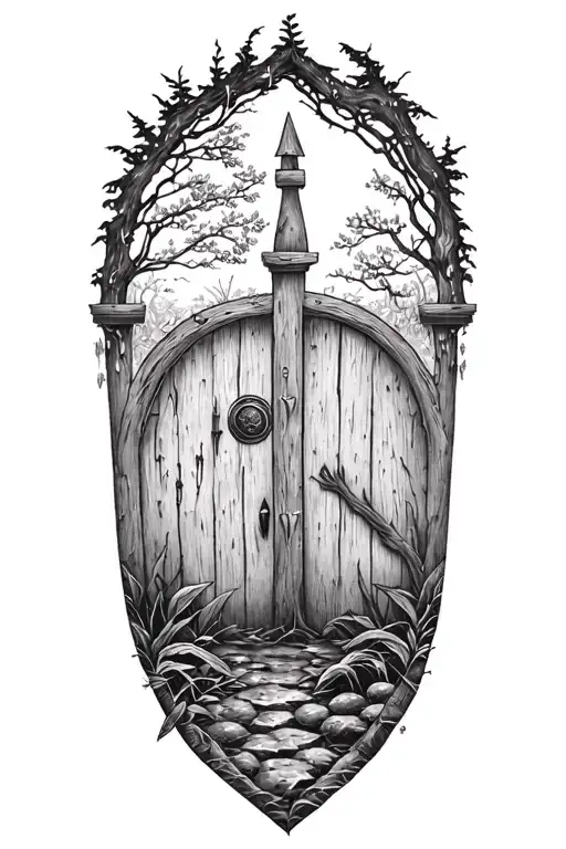 Hobbit Door And Nature And Comfort And Perserverence
