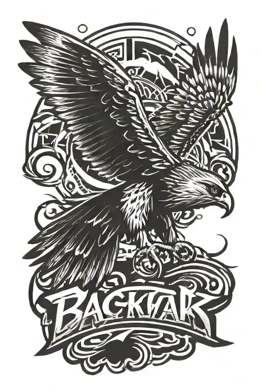 A Stylized 1973 In A Graffiti Font With A Soaring Hawk In The Background