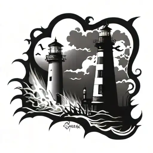 Dark Spook Erie Creepy Lighthouse Spikes Chaos
