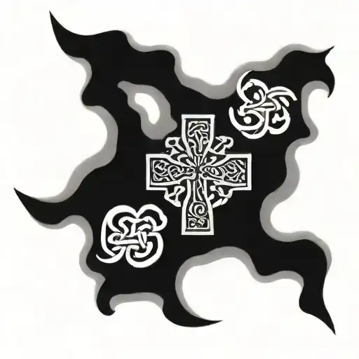 Celtic Armband With Negative Space Cross