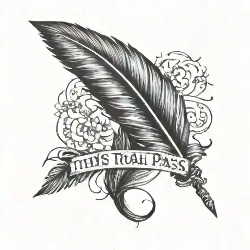 This Too Shall Pass With Aarow Bird Feather