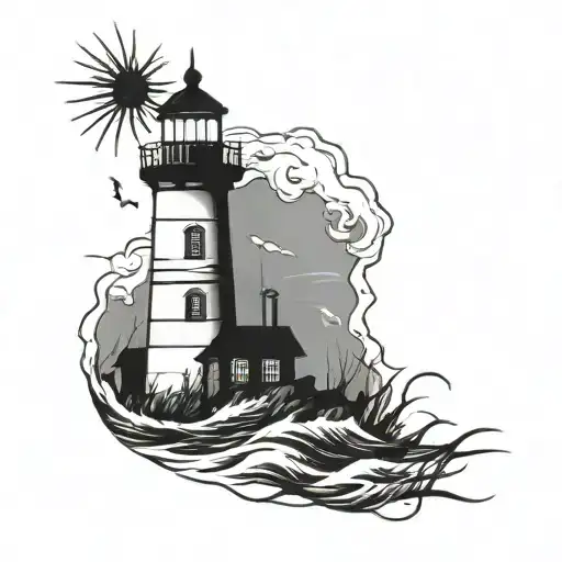 Dark Spook Erie Creepy Lighthouse Spikes Chaos