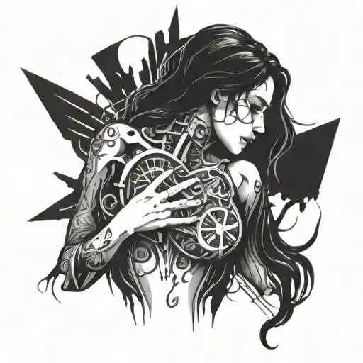 Mechanical Woman Dying Of A Broken Heart
