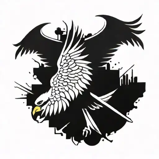 A Stylized 1973 In A Graffiti Font With A Soaring Hawk In The Background